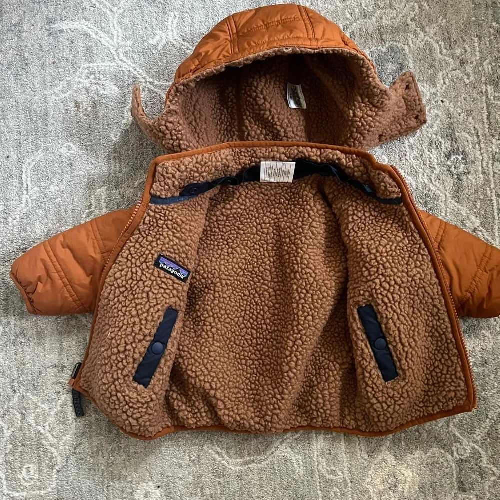 Patagonia Kids Jacket in Orange and Navy